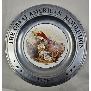 Canton Pewter Battle of Bunker Hill Plate John Trumbull 1776 American Revolution